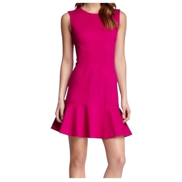 Diane von Furstenberg Jaelyn pink sleeveless flare bottom dress - Picture 1 of 10